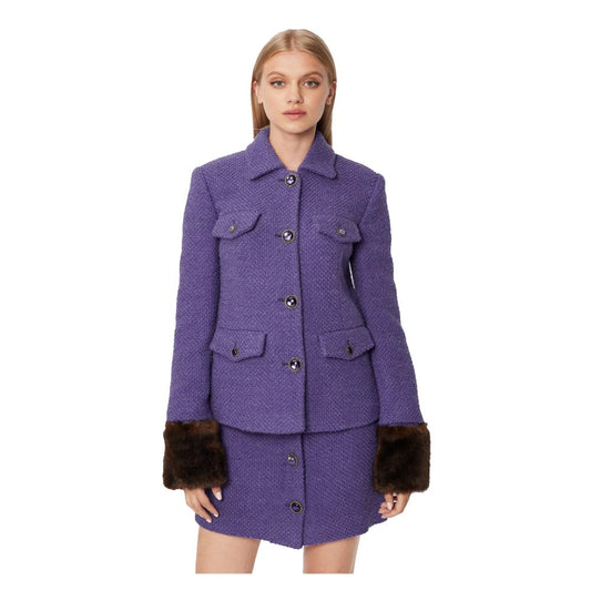 Purple Cotton Suits & Blazer
