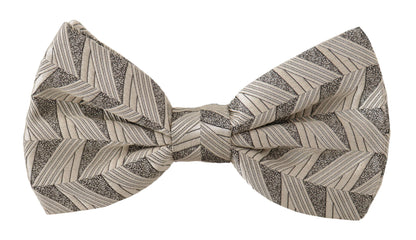 Elegant Silk Grey Bow Tie