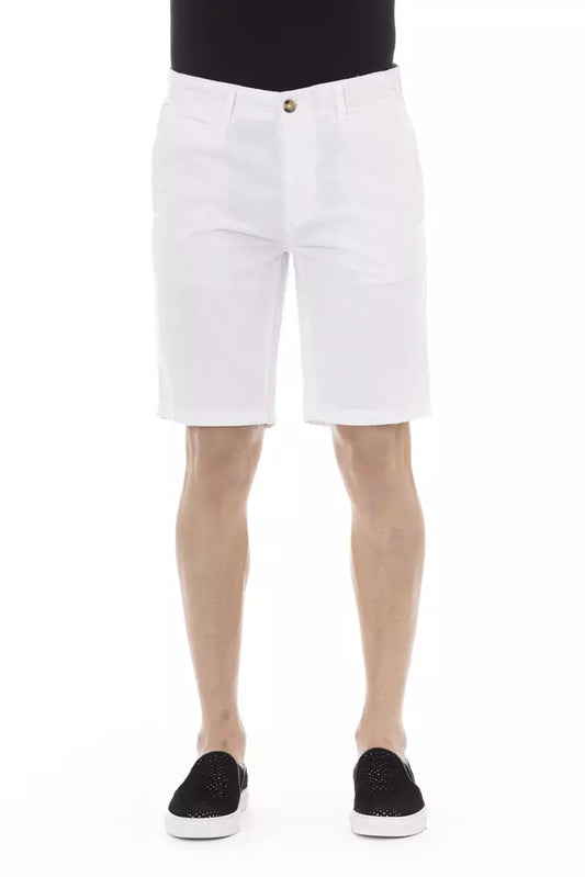 Elegant White Bermuda Shorts for Men