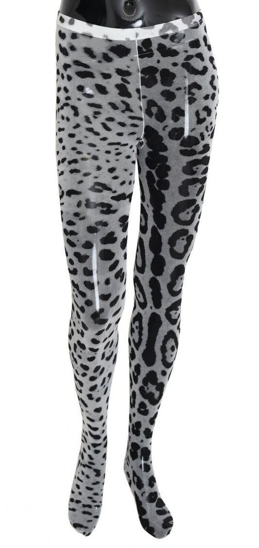 Elegant Leopard Print Nylon Stockings