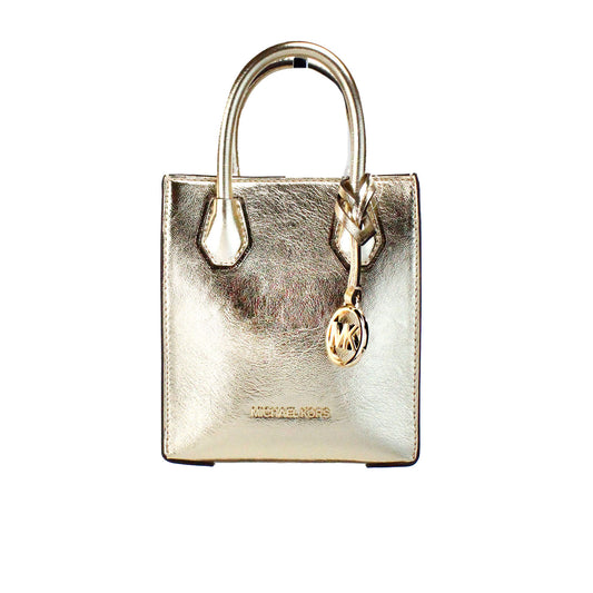 Mercer XS Pale Gold Metallic North South Shopper Crossbody Bag